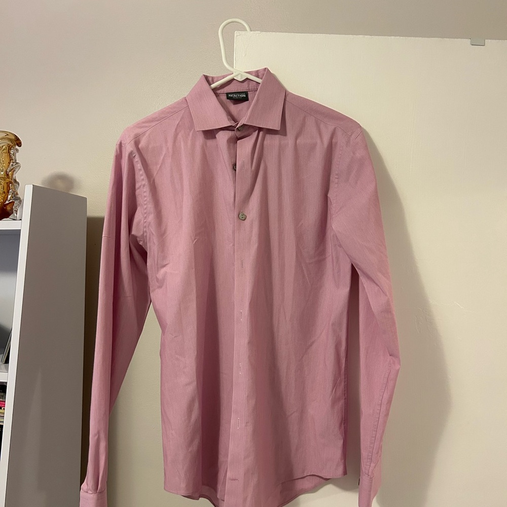 Kenneth Cole Reaction Slim Fit Long Sleeve Shirt 14.5/32-33